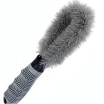 U-shaped car wheel and spoke cleaning brush